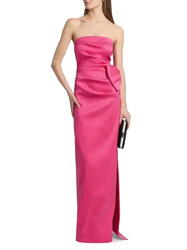 Teri Jon by Rickie Freeman Women's Strapless Bow Gown | Thumbnail 2 Teri Jon by Rickie Freeman Women's Strapless Bow Gown | Thumbnail 2