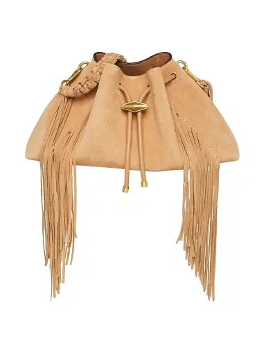 Jimmy Choo Women's Bon Bon Fringe-Trim Suede Shoulder Bag - Toffee Gold | Thumbnail 1 Jimmy Choo Women's Bon Bon Fringe-Trim Suede Shoulder Bag - Toffee Gold | Thumbnail 1