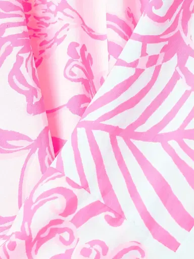 Lilly Pulitzer Women's Palm Print Poplin Midi-Dress - Rousseau Pink - Size 12 | Thumbnail 6 Lilly Pulitzer Women's Palm Print Poplin Midi-Dress - Rousseau Pink - Size 12 | Thumbnail 6