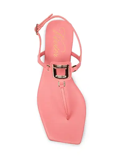 Roger Vivier Women's Viv By The Sea Embellished Leather T-Strap Sandals | Thumbnail 4 Roger Vivier Women's Viv By The Sea Embellished Leather T-Strap Sandals | Thumbnail 4
