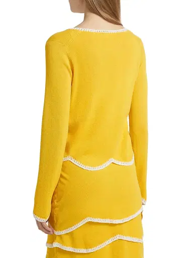 Ramy Brook Women's Tara Knit Front-Tie Cardigan - Lemon Drop Wave | Thumbnail 5 Ramy Brook Women's Tara Knit Front-Tie Cardigan - Lemon Drop Wave | Thumbnail 5