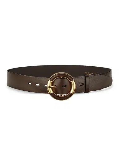 rag & bone Women's Marina Leather Belt - Dark Espresso | Thumbnail 1 rag & bone Women's Marina Leather Belt - Dark Espresso | Thumbnail 1