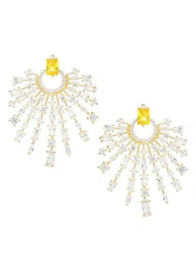 Nickho Rey Women's Holly 14K-Yellow-Gold Vermeil & Crystal Drop Earrings - Gold | Thumbnail 1 Nickho Rey Women's Holly 14K-Yellow-Gold Vermeil & Crystal Drop Earrings - Gold | Thumbnail 1