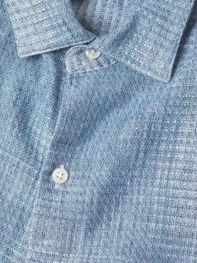 Robert Barakett Men's Ferris Woven Cotton-Linen Shirt | Thumbnail 6 Robert Barakett Men's Ferris Woven Cotton-Linen Shirt | Thumbnail 6