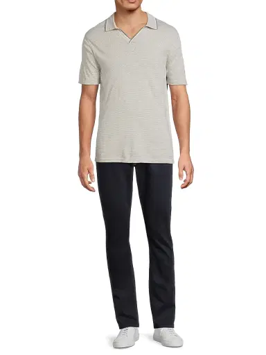 Robert Barakett Men's Enrico Cotton Polo Sweater - Stone - Size XXL | Thumbnail 2 Robert Barakett Men's Enrico Cotton Polo Sweater - Stone - Size XXL | Thumbnail 2