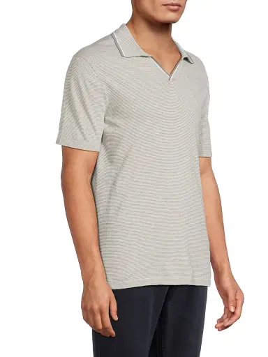Robert Barakett Men's Enrico Cotton Polo Sweater - Stone - Size XXL | Thumbnail 4 Robert Barakett Men's Enrico Cotton Polo Sweater - Stone - Size XXL | Thumbnail 4