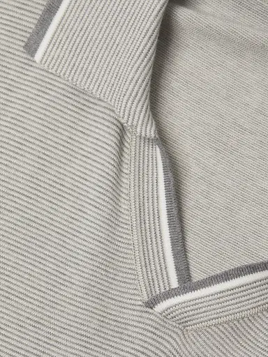 Robert Barakett Men's Enrico Cotton Polo Sweater - Stone - Size XXL | Thumbnail 6 Robert Barakett Men's Enrico Cotton Polo Sweater - Stone - Size XXL | Thumbnail 6