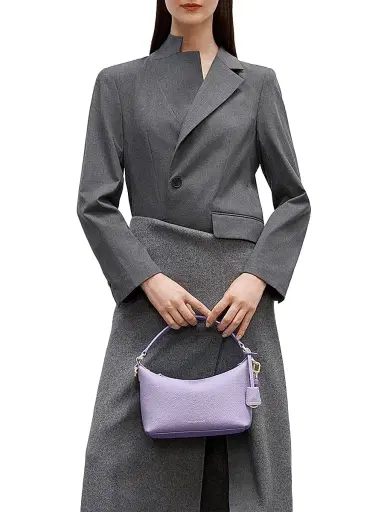 MAISON de SABRÉ Women's Leather Soft Hobo Bag - Lavender Purple | Thumbnail 2 MAISON de SABRÉ Women's Leather Soft Hobo Bag - Lavender Purple | Thumbnail 2