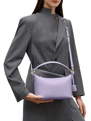 MAISON de SABRÉ Women's Leather Soft Hobo Bag - Lavender Purple | Thumbnail 1 MAISON de SABRÉ Women's Leather Soft Hobo Bag - Lavender Purple | Thumbnail 1
