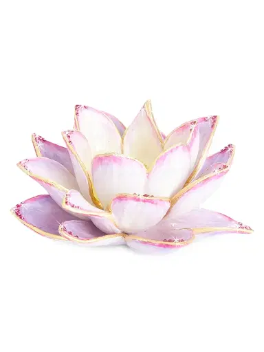 Jay Strongwater Flora & Fauna 14K Goldplated & Swarovski Crystal Kamal Lotus Table Objet - Pink | Thumbnail 2 Jay Strongwater Flora & Fauna 14K Goldplated & Swarovski Crystal Kamal Lotus Table Objet - Pink | Thumbnail 2