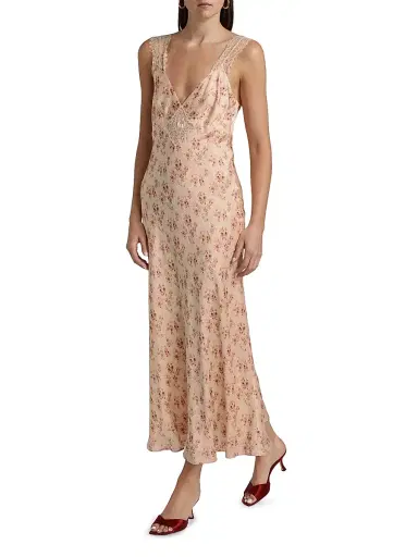 Cami NYC Women's Rika Floral Slik Slip Dress - Dutch Fields | Thumbnail 4 Cami NYC Women's Rika Floral Slik Slip Dress - Dutch Fields | Thumbnail 4