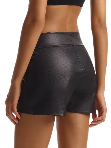Commando Women's Faux Leather Relaxed Shorts - Black - Size Medium | Thumbnail 4 Commando Women's Faux Leather Relaxed Shorts - Black - Size Medium | Thumbnail 4