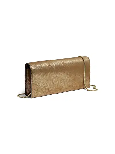 Alexis Bittar Women's Twisted Handle Leather Clutch - Antique Gold | Thumbnail 5 Alexis Bittar Women's Twisted Handle Leather Clutch - Antique Gold | Thumbnail 5