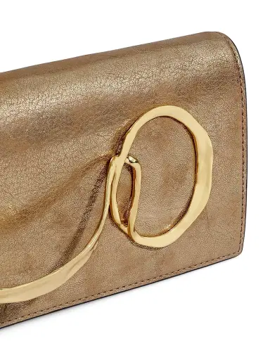 Alexis Bittar Women's Twisted Handle Leather Clutch - Antique Gold | Thumbnail 7 Alexis Bittar Women's Twisted Handle Leather Clutch - Antique Gold | Thumbnail 7