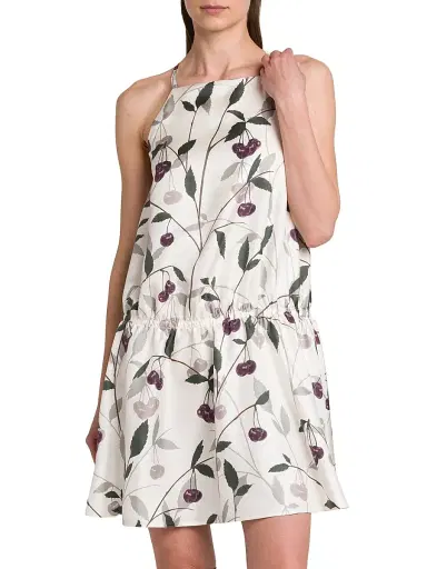 Stella McCartney Women's High Summer Cherry Silk Minidress - Cream | Thumbnail 3 Stella McCartney Women's High Summer Cherry Silk Minidress - Cream | Thumbnail 3