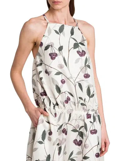 Stella McCartney Women's High Summer Cherry Silk Minidress - Cream | Thumbnail 6 Stella McCartney Women's High Summer Cherry Silk Minidress - Cream | Thumbnail 6