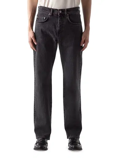 BLK DNM Men's Washed-Denim Mid-Rise Straight-Leg Jeans | Thumbnail 1 BLK DNM Men's Washed-Denim Mid-Rise Straight-Leg Jeans | Thumbnail 1