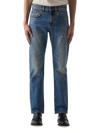 BLK DNM Men's Washed Denim Mid-Rise Straight-Leg Jeans - Vintage Blue - Size 38 | Thumbnail 1 BLK DNM Men's Washed Denim Mid-Rise Straight-Leg Jeans - Vintage Blue - Size 38 | Thumbnail 1