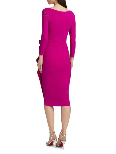 Chiara Boni La Petite Robe Women's Silvheart Ruffle-Trimmed Midi-Dress | Thumbnail 5 Chiara Boni La Petite Robe Women's Silvheart Ruffle-Trimmed Midi-Dress | Thumbnail 5