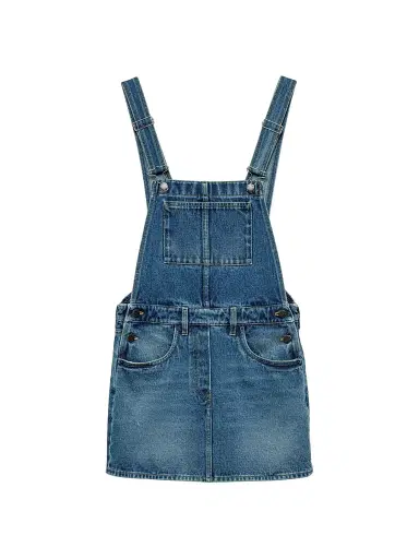 Prada Women's Denim Bib Overall Mini-Dress - Blue | Thumbnail 1 Prada Women's Denim Bib Overall Mini-Dress - Blue | Thumbnail 1