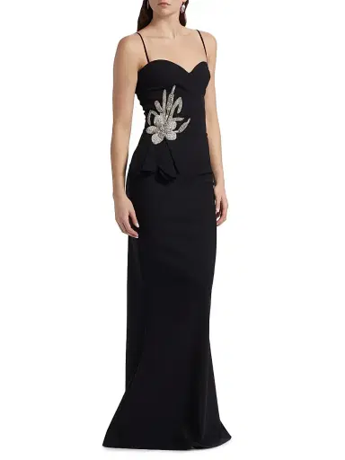 Chiara Boni La Petite Robe Women's Grenawa Floral Beaded Strapless Gown | Thumbnail 6 Chiara Boni La Petite Robe Women's Grenawa Floral Beaded Strapless Gown | Thumbnail 6