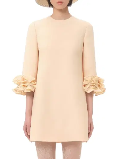 Valentino Garavani Women's Crepe Couture Short Dress - Birch - Size 14 | Thumbnail 3 Valentino Garavani Women's Crepe Couture Short Dress - Birch - Size 14 | Thumbnail 3