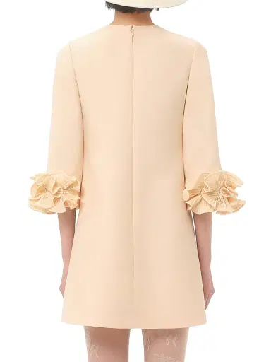 Valentino Garavani Women's Crepe Couture Short Dress - Birch - Size 14 | Thumbnail 5 Valentino Garavani Women's Crepe Couture Short Dress - Birch - Size 14 | Thumbnail 5