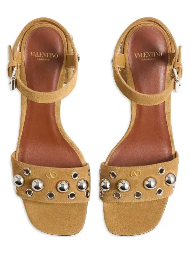 Valentino Garavani Women's Nellcôte 60MM Crust Leather Sandals - Havana Beige - Size 8.5 | Thumbnail 4 Valentino Garavani Women's Nellcôte 60MM Crust Leather Sandals - Havana Beige - Size 8.5 | Thumbnail 4