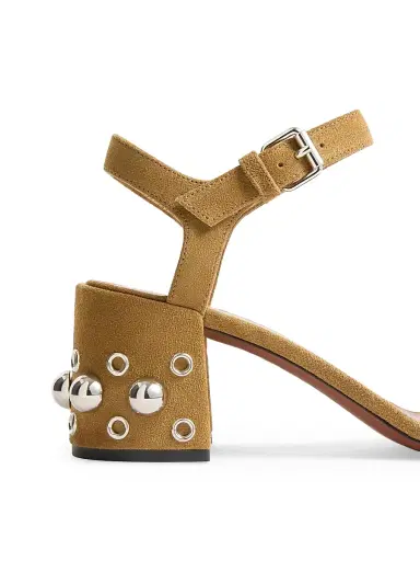 Valentino Garavani Women's Nellcôte 60MM Crust Leather Sandals - Havana Beige - Size 8.5 | Thumbnail 6 Valentino Garavani Women's Nellcôte 60MM Crust Leather Sandals - Havana Beige - Size 8.5 | Thumbnail 6