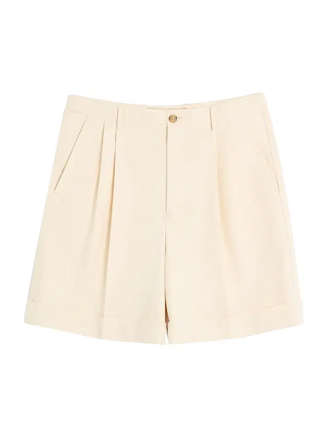 Men's Cotton Canvas Cuffed Bermuda Shorts - Shell Men's Cotton Canvas Cuffed Bermuda Shorts - Shell