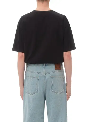 Valentino Garavani Men's Cotton T-Shirt with Chat De La Maison Print - Black | Thumbnail 5 Valentino Garavani Men's Cotton T-Shirt with Chat De La Maison Print - Black | Thumbnail 5