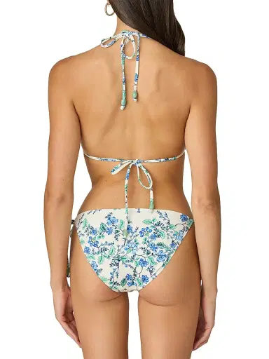 Shoshanna Women's Ruffle Triangle Swim Top - Ocean Blue Multi | Thumbnail 3 Shoshanna Women's Ruffle Triangle Swim Top - Ocean Blue Multi | Thumbnail 3