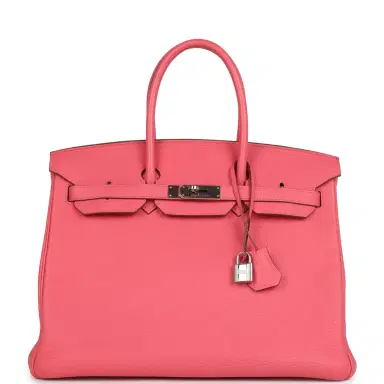 HERMÈS Pre-owned Hermes Birkin 35 Rose Azalee Togo Palladium Hardware | Thumbnail 1 HERMÈS Pre-owned Hermes Birkin 35 Rose Azalee Togo Palladium Hardware | Thumbnail 1