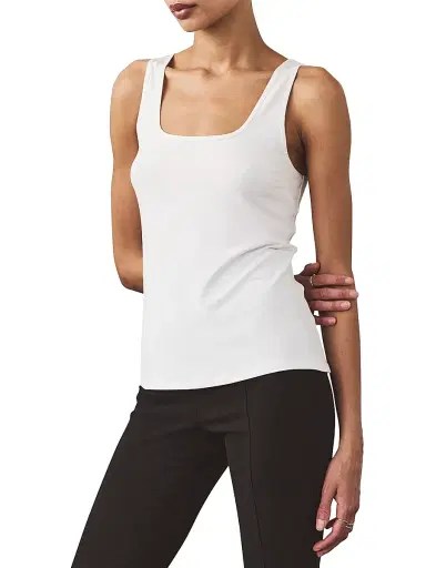 Artemis Diciero Women's Julie Square Neck Tank - White - Size Small | Thumbnail 5 Artemis Diciero Women's Julie Square Neck Tank - White - Size Small | Thumbnail 5