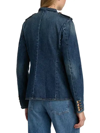Nili Lotan Women's Geraldine Denim Utilitarian Jacket | Thumbnail 5 Nili Lotan Women's Geraldine Denim Utilitarian Jacket | Thumbnail 5