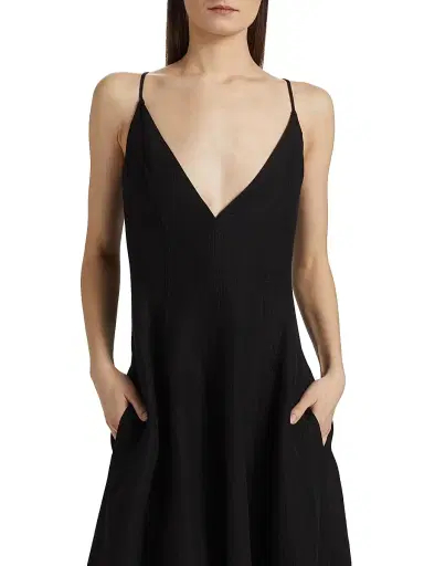 Proenza Schouler Women's Elaine V-Neck Midi-Dress | Thumbnail 6 Proenza Schouler Women's Elaine V-Neck Midi-Dress | Thumbnail 6