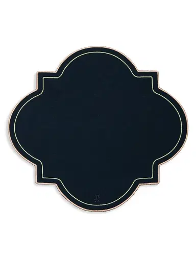 La DoubleJ Medallion Placemats Set of 2 - Solid Navy | Thumbnail 2 La DoubleJ Medallion Placemats Set of 2 - Solid Navy | Thumbnail 2