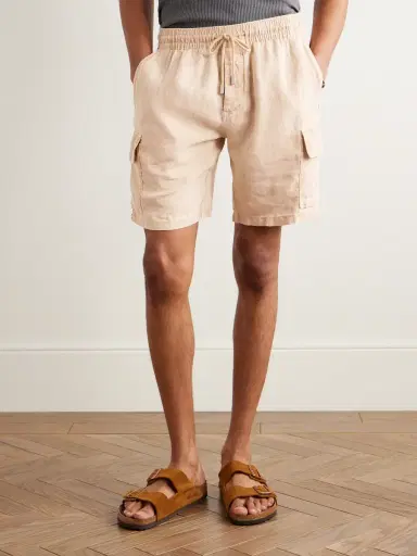 Vilebrequin Baie Straight-Leg Linen Drawstring Cargo Shorts - Men | Thumbnail 3 Vilebrequin Baie Straight-Leg Linen Drawstring Cargo Shorts - Men | Thumbnail 3