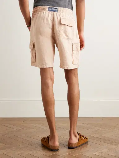 Vilebrequin Baie Straight-Leg Linen Drawstring Cargo Shorts - Men | Thumbnail 4 Vilebrequin Baie Straight-Leg Linen Drawstring Cargo Shorts - Men | Thumbnail 4