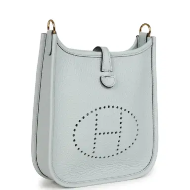 HERMÈS Hermes Evelyne TPM Bleu Pale Clemence Palladium Hardware | Thumbnail 2 HERMÈS Hermes Evelyne TPM Bleu Pale Clemence Palladium Hardware | Thumbnail 2