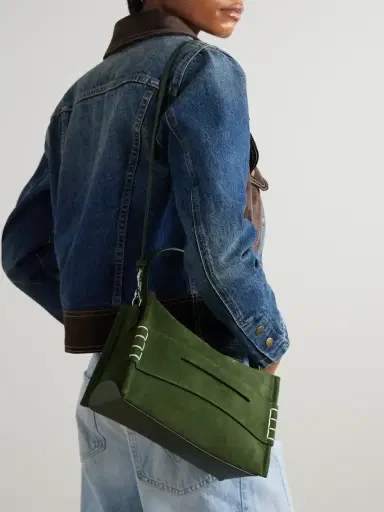 JW Anderson Loafer Embroidered Suede Shoulder Bag | Thumbnail 6 JW Anderson Loafer Embroidered Suede Shoulder Bag | Thumbnail 6