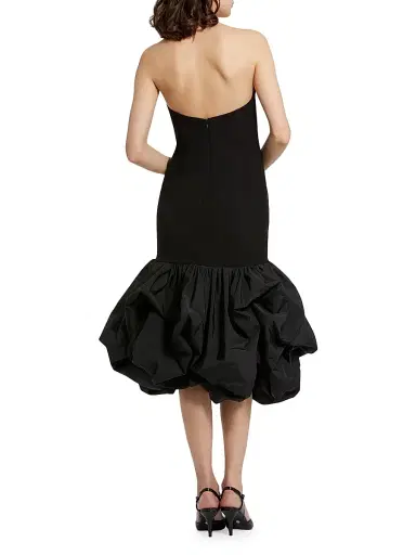 Mac Duggal Women's Ieena Crepe Strapless Bubble-Hem Midi-Dress - Black - Size 16 | Thumbnail 2 Mac Duggal Women's Ieena Crepe Strapless Bubble-Hem Midi-Dress - Black - Size 16 | Thumbnail 2