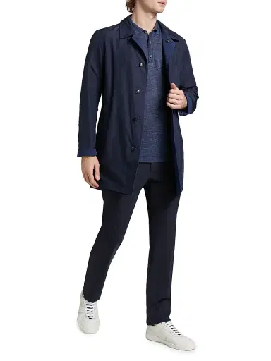 Saks Fifth Avenue Men's Reversible Seersucker Coat - Navy | Thumbnail 2 Saks Fifth Avenue Men's Reversible Seersucker Coat - Navy | Thumbnail 2
