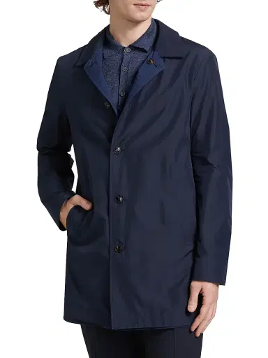Saks Fifth Avenue Men's Reversible Seersucker Coat - Navy | Thumbnail 3 Saks Fifth Avenue Men's Reversible Seersucker Coat - Navy | Thumbnail 3