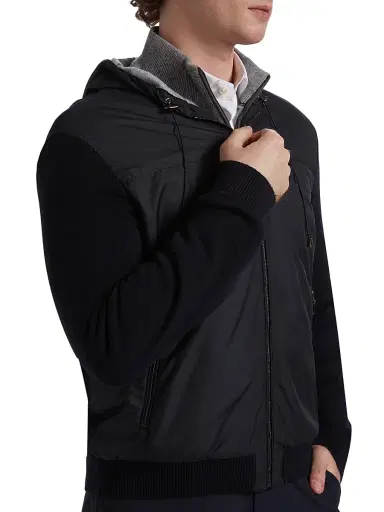 Saks Fifth Avenue Men's COLLECTION Mixed-Media Hoodie | Thumbnail 6 Saks Fifth Avenue Men's COLLECTION Mixed-Media Hoodie | Thumbnail 6