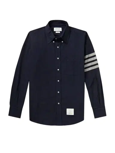 Thom Browne Button-Down Collar Striped Cotton-Flannel Shirt - Men | Thumbnail 1 Thom Browne Button-Down Collar Striped Cotton-Flannel Shirt - Men | Thumbnail 1
