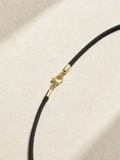 STONE AND STRAND Crosby 10-karat Gold, Cord And Diamond Choker | Thumbnail 3 STONE AND STRAND Crosby 10-karat Gold, Cord And Diamond Choker | Thumbnail 3