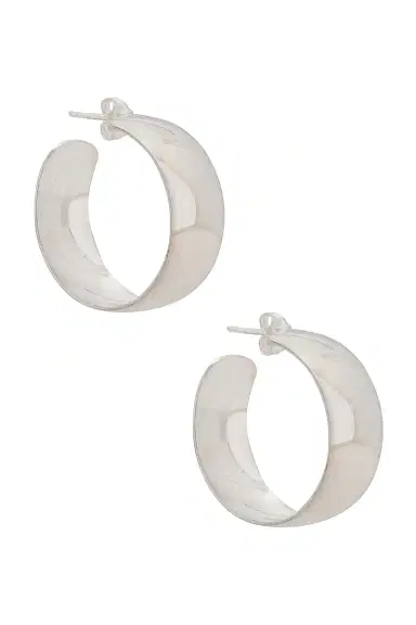 Loren Stewart XL Dome Hoop Earrings | Thumbnail 1 Loren Stewart XL Dome Hoop Earrings | Thumbnail 1
