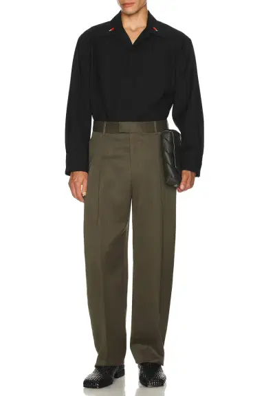 Bottega Veneta Matches Detail Light Wool Long Sleeve Shirt | Thumbnail 5 Bottega Veneta Matches Detail Light Wool Long Sleeve Shirt | Thumbnail 5
