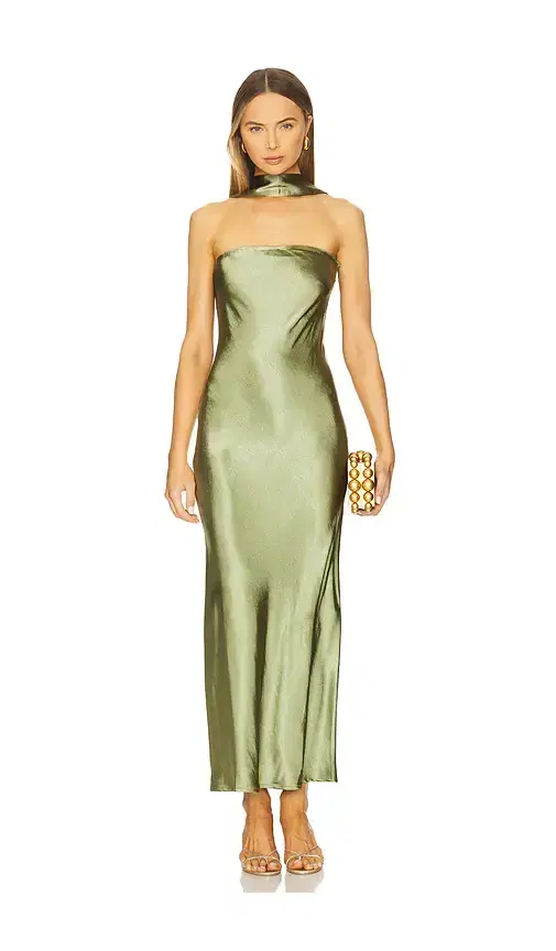 Angelina Neck Tie Maxi Dress Angelina Neck Tie Maxi Dress